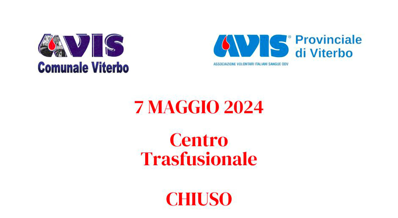 Chiusura centro trasfusionale